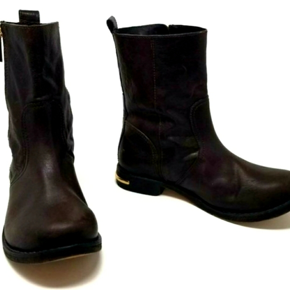 Tory Burch. Coconut Brown Elyse Biker Moto Style Ankle Boots/Booties~8.5 - Picture 2 of 4